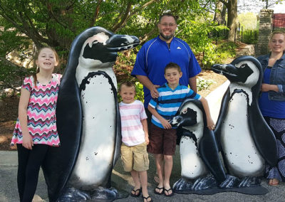 People Pictured with Penguin Photo Ops
