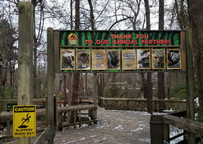 Zoo Contributor and Gift Shop Sign