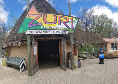 Install of new Zuri National Park sign within Binder Park Zoo in Battle Creek, Michigan