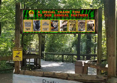 Zoo Contributor and Gift Shop Sign