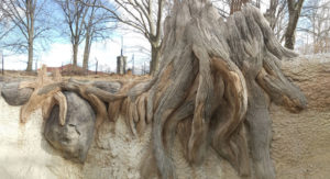 Alligator Exhibit Concrete Tree Sculpture